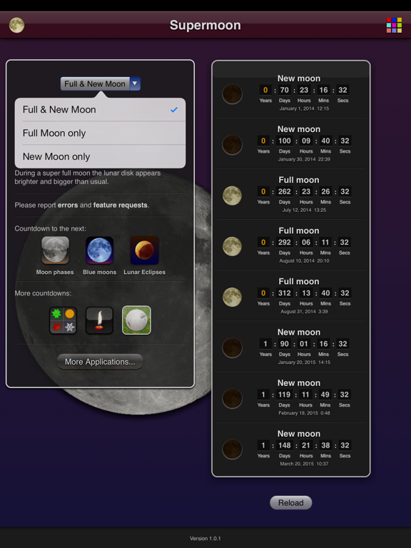 Screenshot #1 for Supermoon