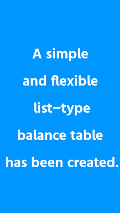 Balance List