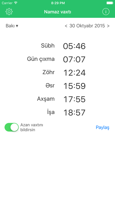 Screenshot #1 pour Namaz vaxti