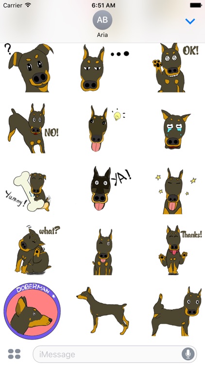 Doberman Pinscher Dog Sticker screenshot-3
