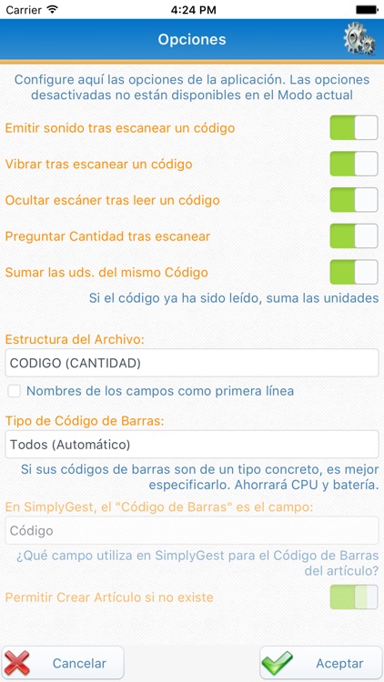 SimplyGest Inventario Móvil