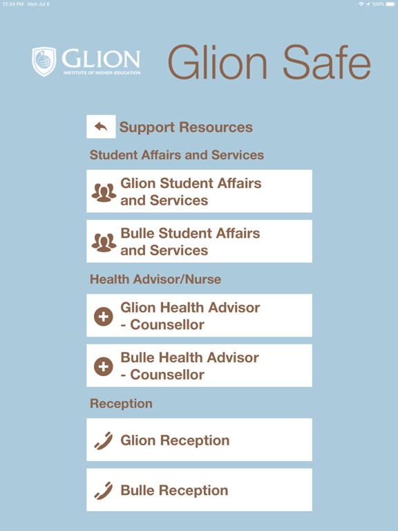 Glion Safe iPad screenshot 8 - Education app