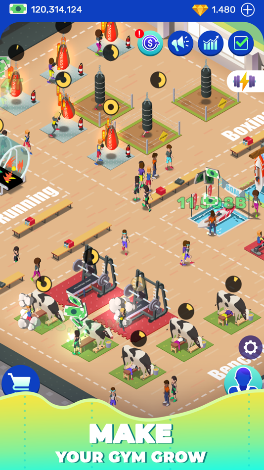 #4. Idle Fitness Gym Tycoon - Game (iOS) 由: Codigames