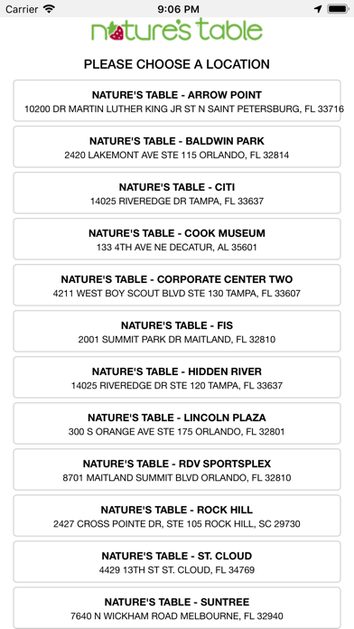 Screenshot #1 pour Nature's Table Ordering