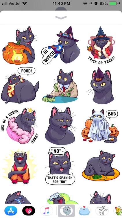 Cat Halloween Emoji Stickers