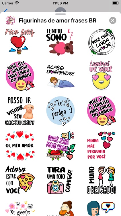Figurinhas de amor frases BR