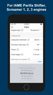 carburation iame kz1 kz2 kart iPhone Captures Décran 3