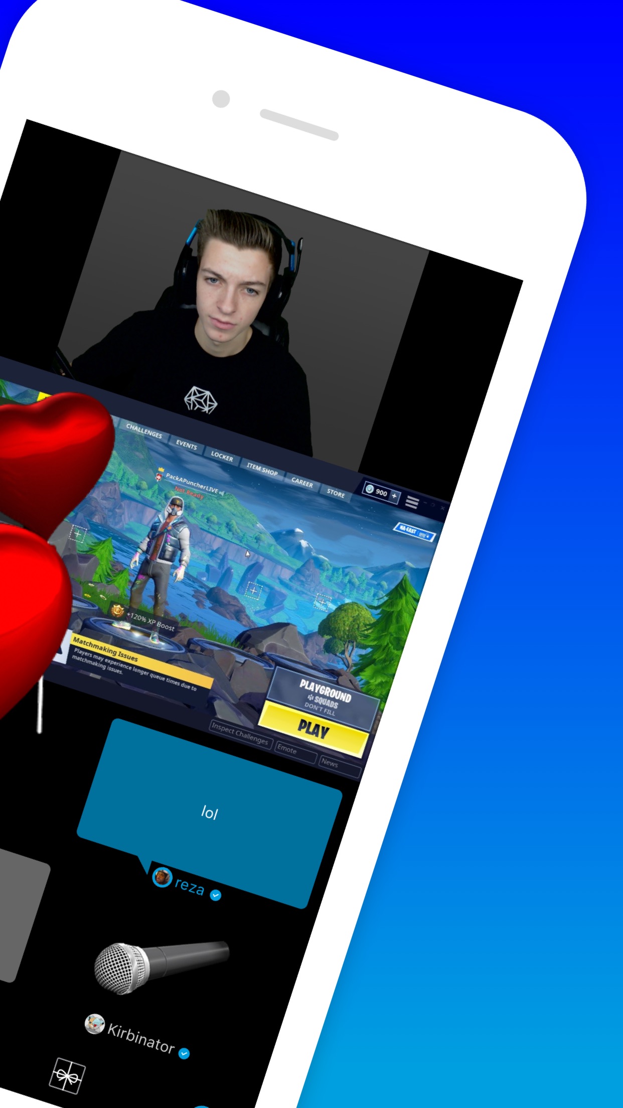 Screenshot do app Caffeine: Live Streaming
