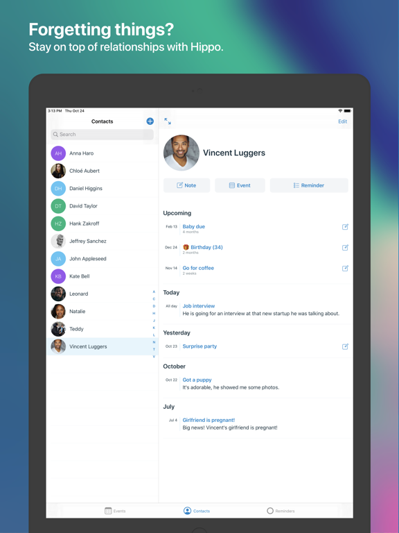 Screenshot #4 pour Hippo - Contact Notes