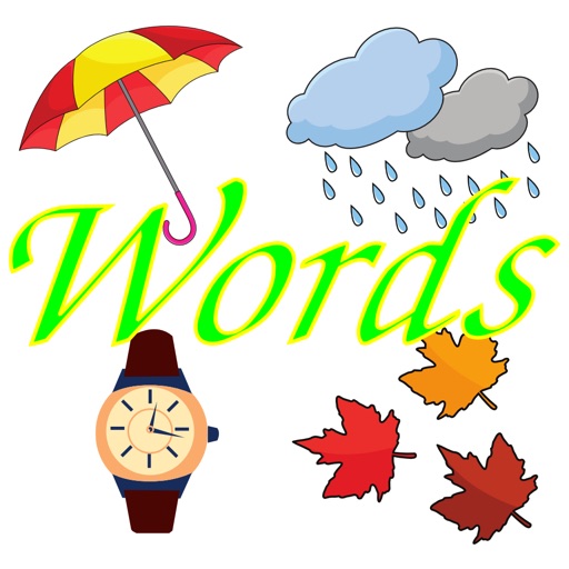icon of English words, nouns and test