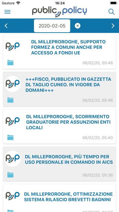 Public Policy News Screenshot