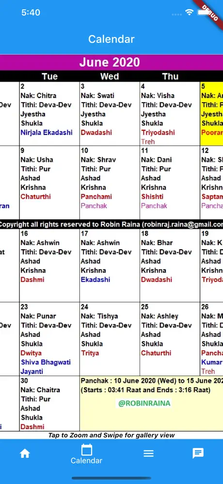 Kashmiri Calendar