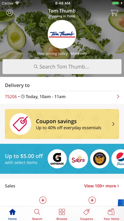 Tom Thumb Rush Delivery