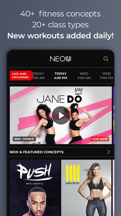 NEOU: Fitness Training Classes screenshot-0