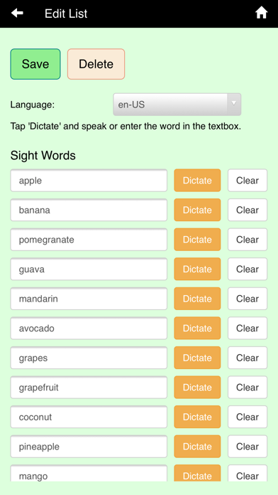 Sight Words - Custom List screenshot 2