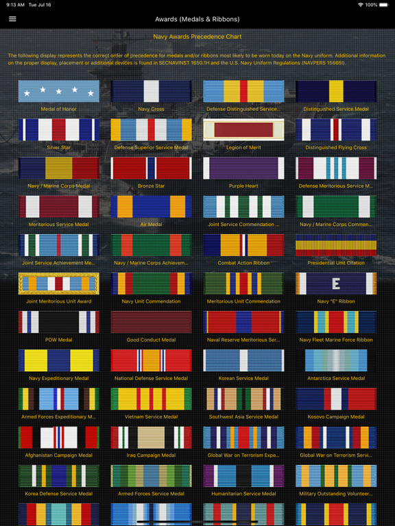 MyNavy UNIFORMS iPad screenshot