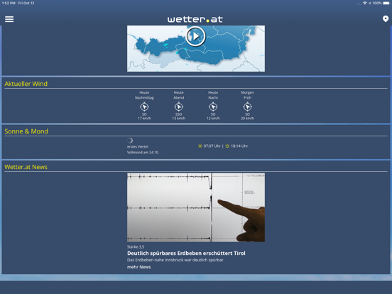 wetter.at PRO iPad app afbeelding 5