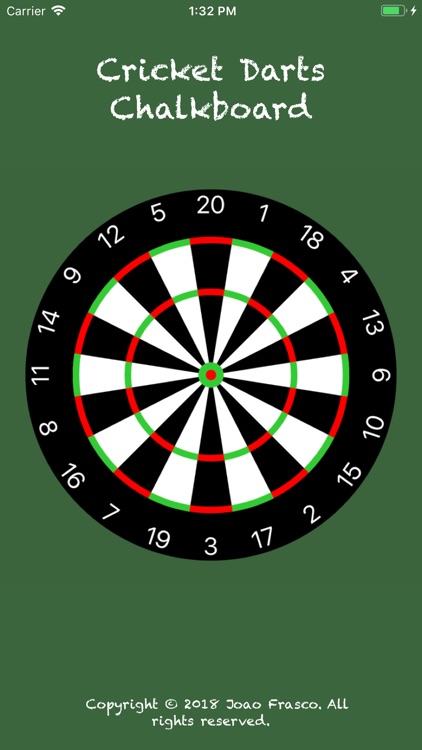 Cricket Darts Chalkboard