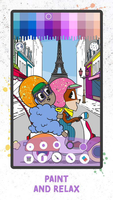 Coloring Fun with Fox & Sheep screenshot 2