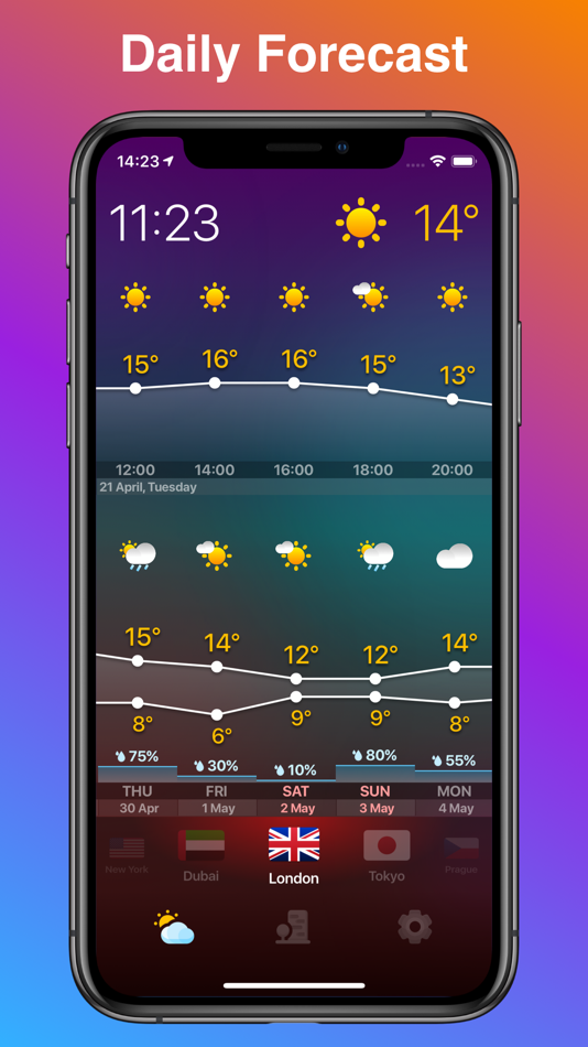 #2. WEATHERCAST 24 local forecast (iOS) 由: Dmitry Alaev