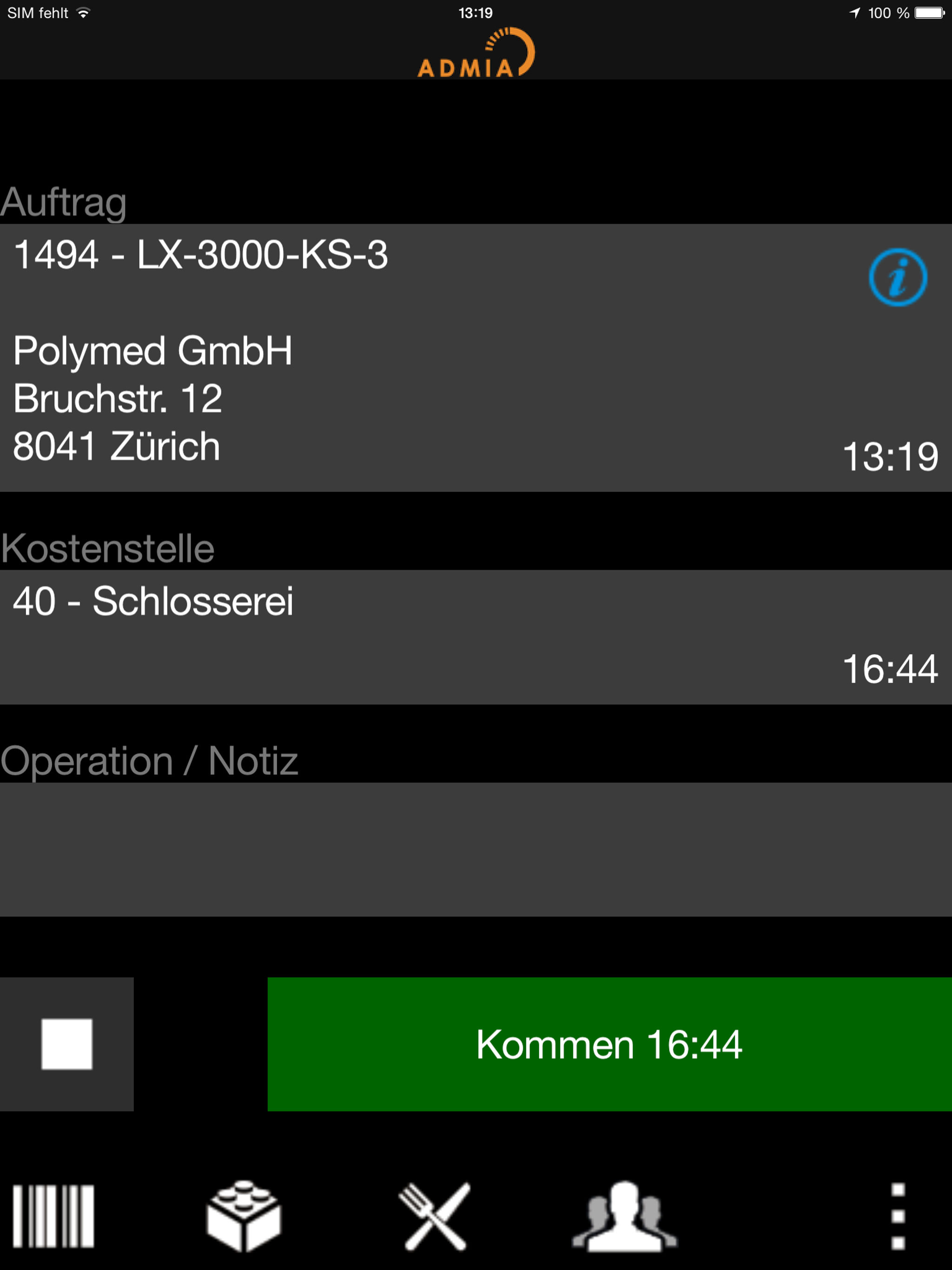 ADMIA screenshot 2