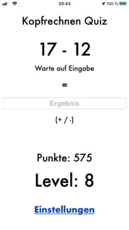 kopfrechnen quiz iphone bildschirmfoto 1