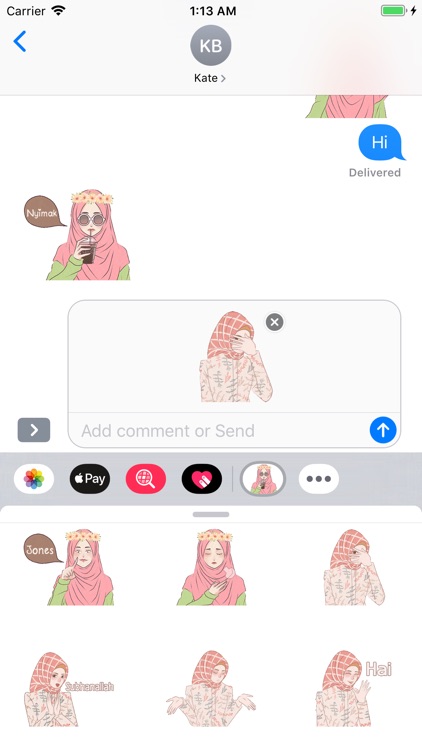 Hijab Girl Stickers iMessages screenshot-5