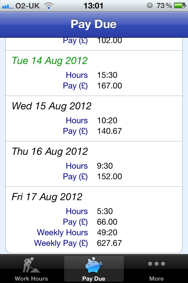 Easy Pay Diary screenshot 3