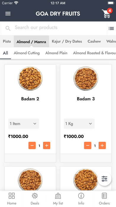GOA Dry Fruits Screenshot
