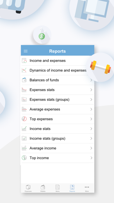 Expenses and Income Tracker Screenshot