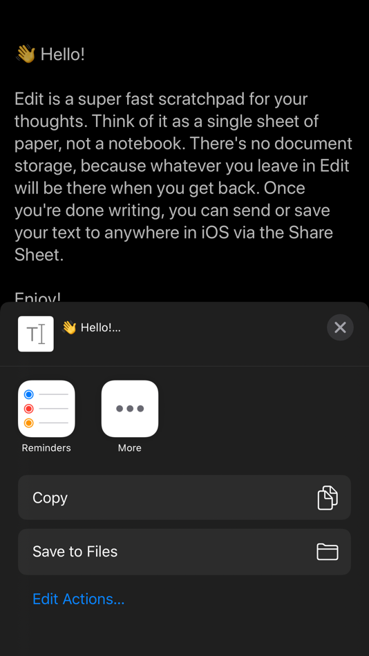 #3. Edit: a quick draft scratchpad (iOS) 由: K.Q. Dreger