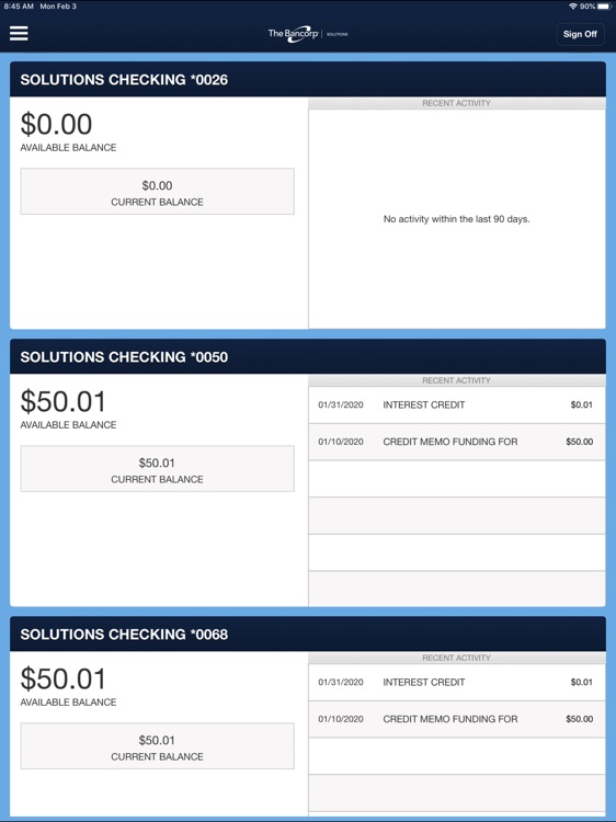Bancorp Solutions for iPad