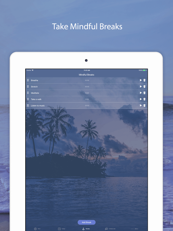 Hello Mindful iPad screenshot 3 - Productivity app