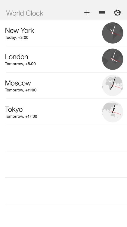 World Clock — Time Zone Widget