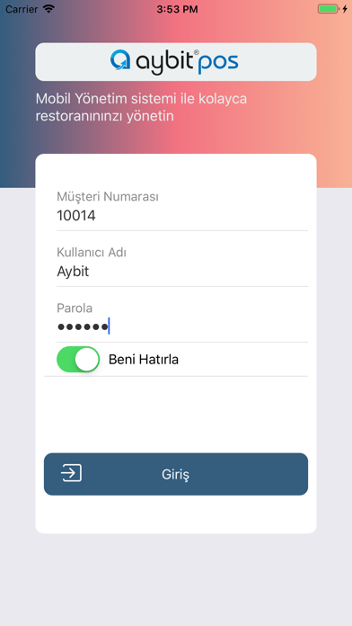 Screenshot #1 pour AybitPOS Patron