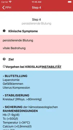 Screenshot von PPH - Peripartale Blutung auf dem iPhone 5