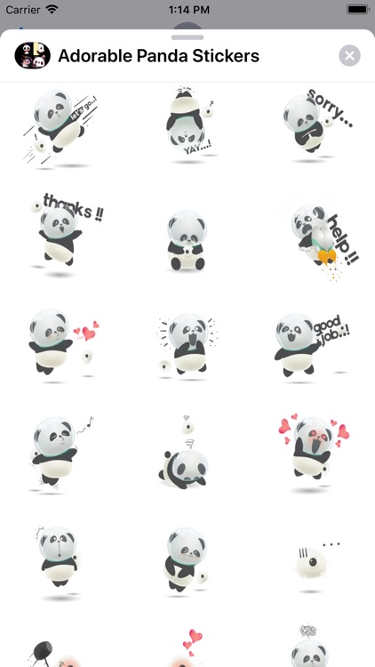 Adorable Panda Stickers screenshot-3