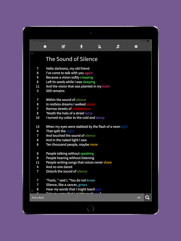 Screenshot #5 for Lyric Notepad - Song Writing