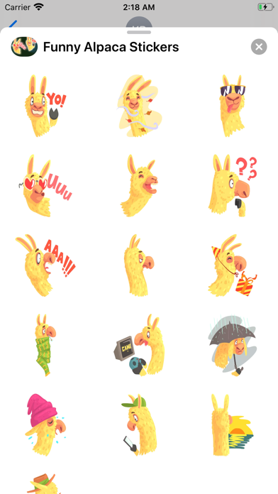 New Funny Alpaca Stickers screenshot 3