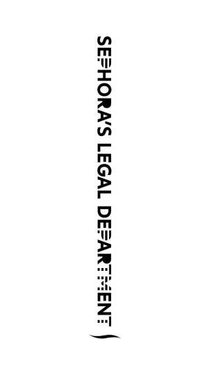 Captura de pantalla de Sephora's Legal Department en iPhone 1