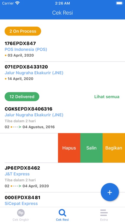Cek Paket