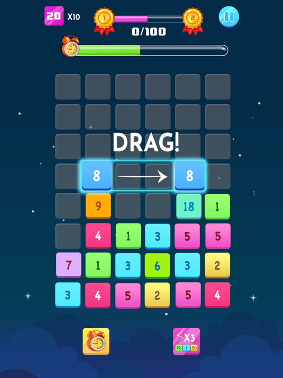 Screenshot #5 pour Number Blocks - Merge Puzzle