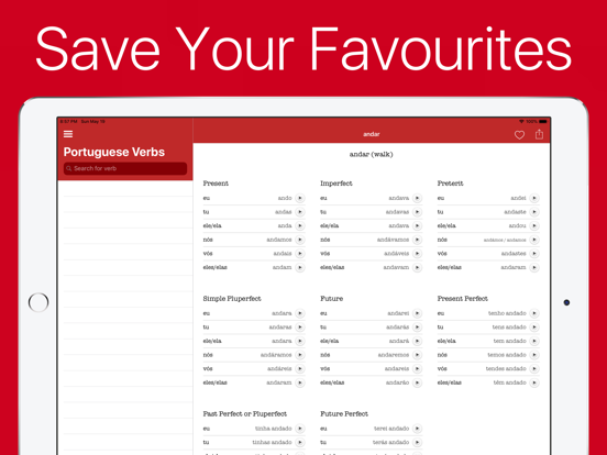 Portuguese Verb Conjugator Pro iPad screenshot 5 - Education app
