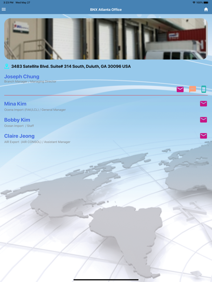 BNX SHIPPING CONTACT