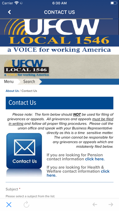 UFCW 1546 Screenshot