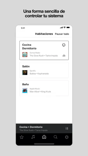 Captura de pantalla de Sonos S1 Controller en iPhone 1