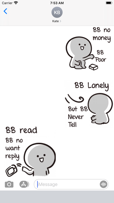 BB Never Tell Sticker Screenshot