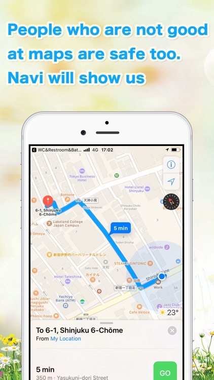 Restroom information map