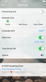Speaking Clock - tell the time screenshot