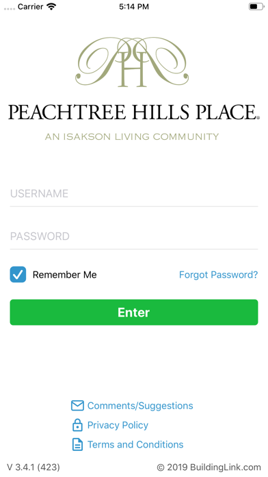 Screenshot #1 pour Peachtree Hills Place Portal
